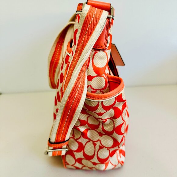 EUC COACH WATER RESISTANT SIGNATURE LOGO POLKA DOTS BABY DIAPER TOTE W DUST BAG - Picture 2 of 16